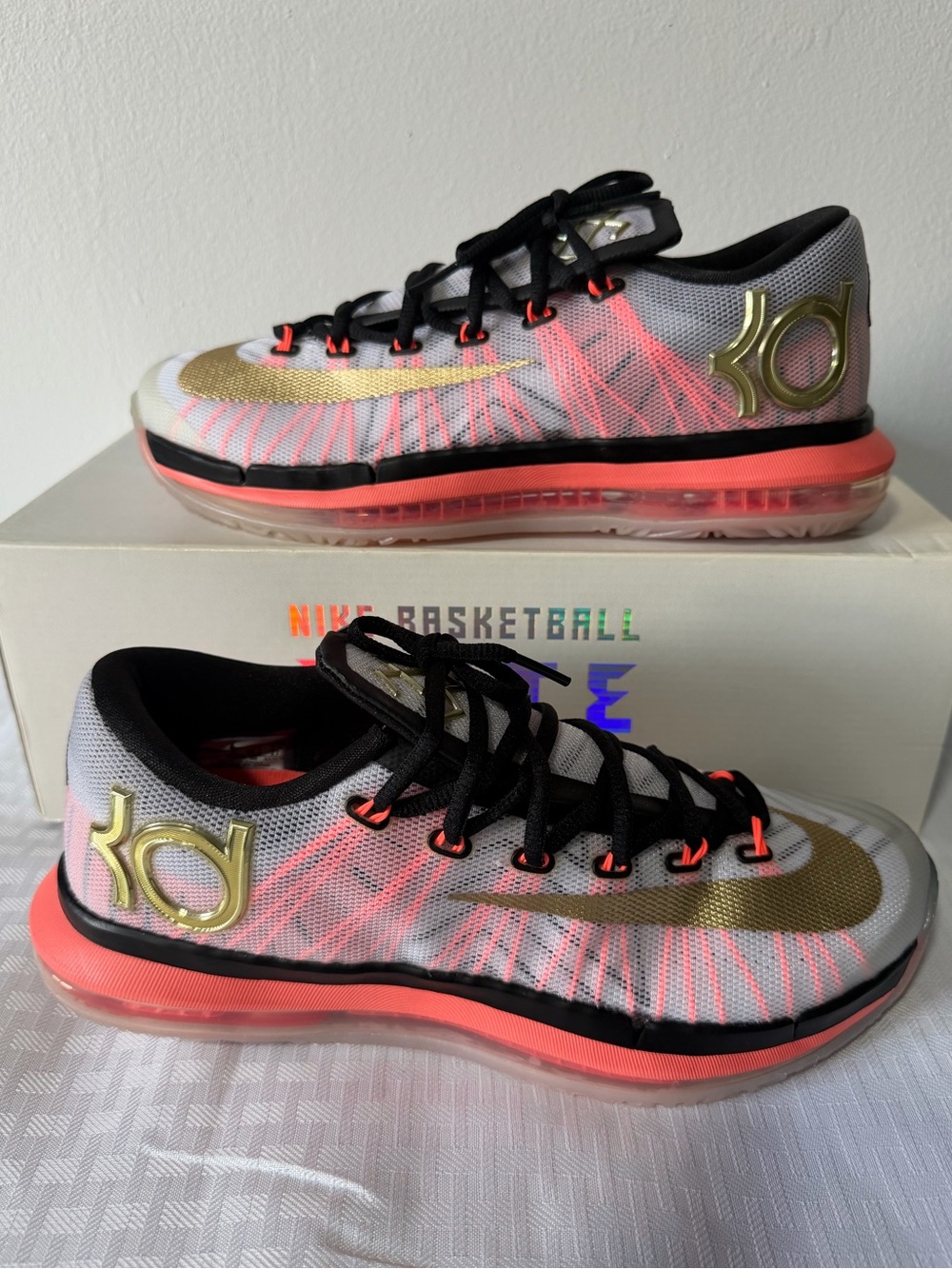 Nike KD 6 VI Elite Gold All Star Basketball Shoes Men’s Size 9 642838-100